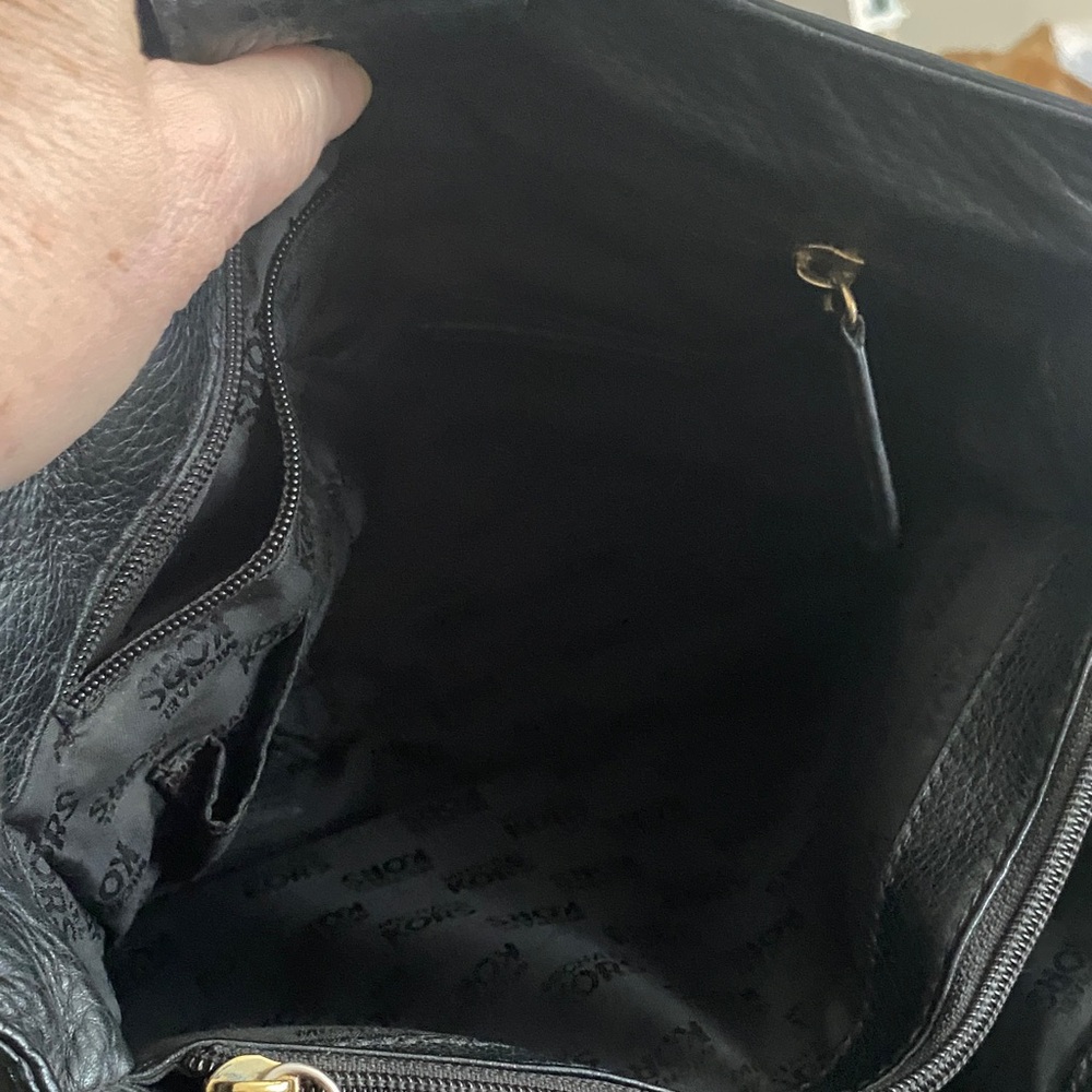 Michael Kors Black Leather Satchel with Gold Hardware - Picture 7 of 12